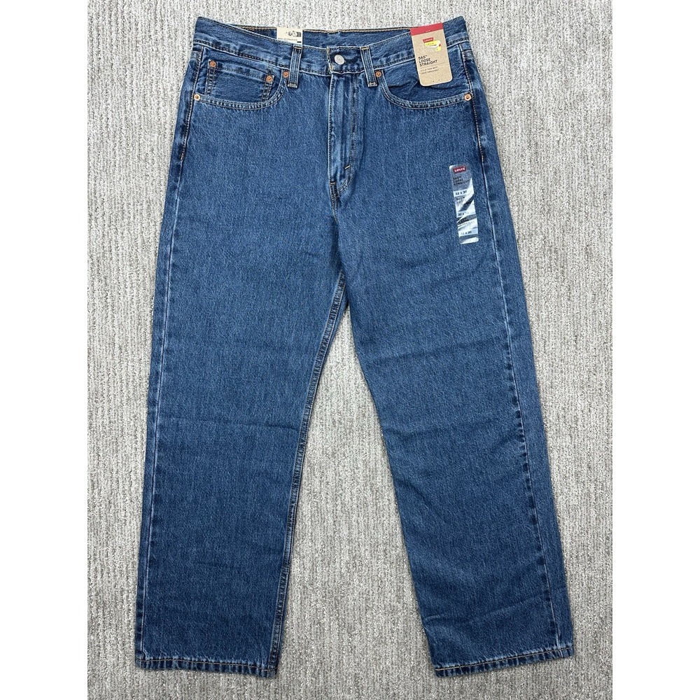 Levis 565 Jeans Mens 32x30 Loose Straight Blue Denim Medium Wash 100% Cotton NWT